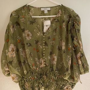 Forever 21 cat printed crop top sweater